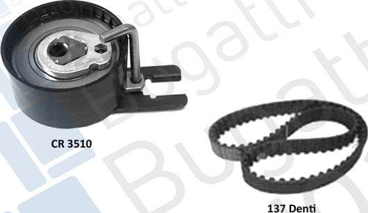 BUGATTI BKCD0735 - Комплект ангренажен ремък vvparts.bg