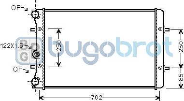 BUGOBROT 40-AI2129 - Радиатор, охлаждане на двигателя vvparts.bg