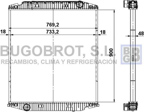 BUGOBROT 40-IV0004 - Радиатор, охлаждане на двигателя vvparts.bg