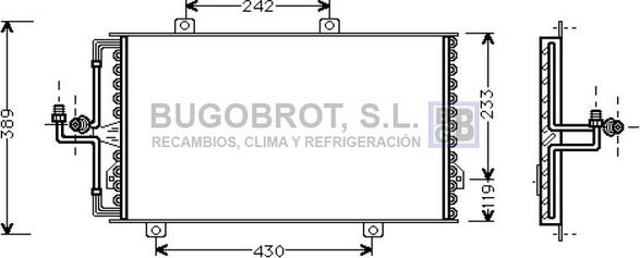 BUGOBROT 62-AL5060 - Кондензатор, климатизация vvparts.bg