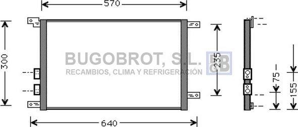 BUGOBROT 62-AL5070 - Кондензатор, климатизация vvparts.bg