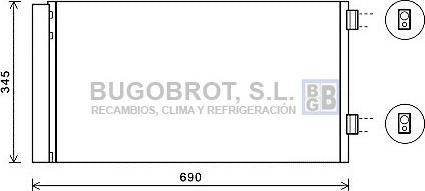 BUGOBROT 62-BW5414 - Кондензатор, климатизация vvparts.bg