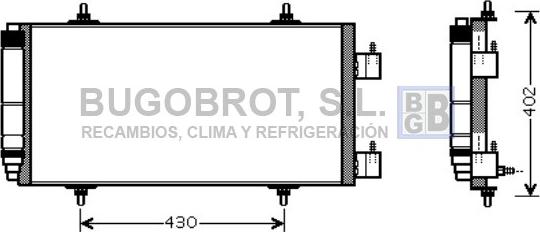 BUGOBROT 62-CN5226 - Кондензатор, климатизация vvparts.bg