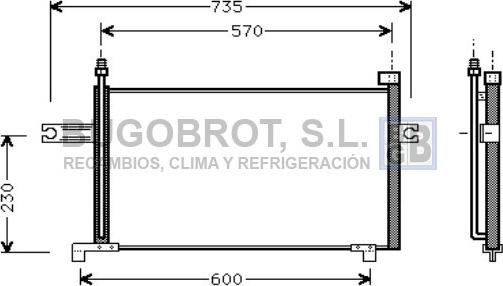 BUGOBROT 62-DN5175 - Кондензатор, климатизация vvparts.bg