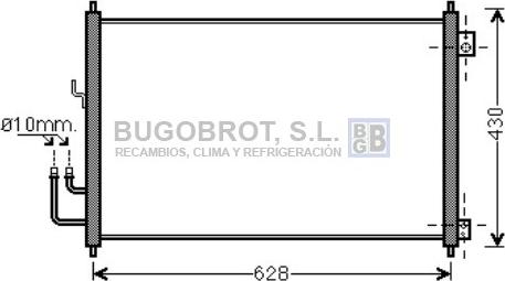 BUGOBROT 62-DN5328 - Кондензатор, климатизация vvparts.bg
