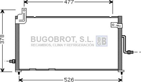 BUGOBROT 62-DW5044 - Кондензатор, климатизация vvparts.bg