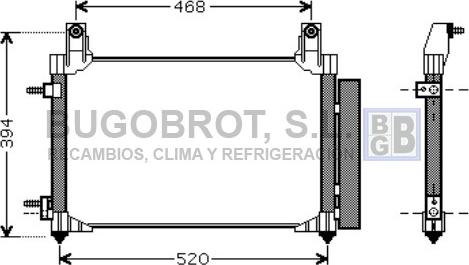 BUGOBROT 62-DW5081 - Кондензатор, климатизация vvparts.bg