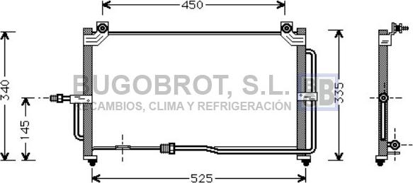 BUGOBROT 62-DW5028 - Кондензатор, климатизация vvparts.bg