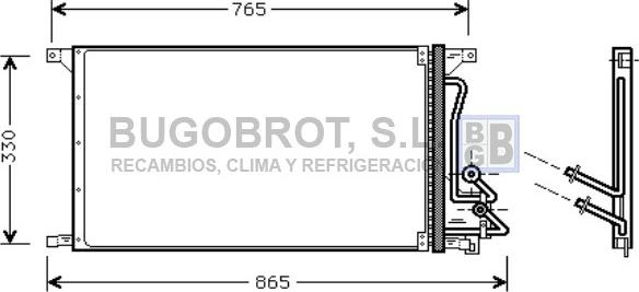BUGOBROT 62-FD5304 - Кондензатор, климатизация vvparts.bg