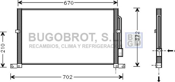 BUGOBROT 62-FD5302 - Кондензатор, климатизация vvparts.bg