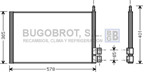 BUGOBROT 62-FD5328 - Кондензатор, климатизация vvparts.bg