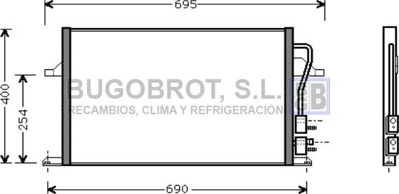 BUGOBROT 62-FD5259 - Кондензатор, климатизация vvparts.bg