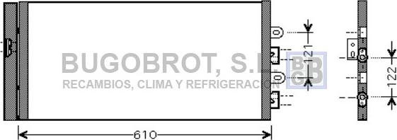 BUGOBROT 62-FT5298 - Кондензатор, климатизация vvparts.bg