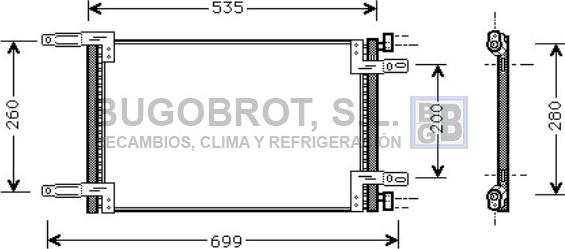 BUGOBROT 62-FT5248 - Кондензатор, климатизация vvparts.bg