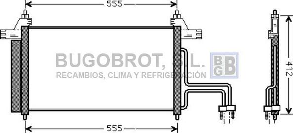 BUGOBROT 62-FT5253 - Кондензатор, климатизация vvparts.bg