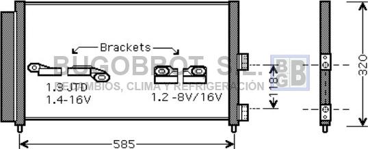 BUGOBROT 62-FT5289 - Кондензатор, климатизация vvparts.bg