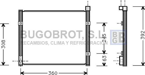 BUGOBROT 62-HD5095 - Кондензатор, климатизация vvparts.bg