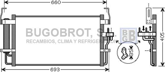 BUGOBROT 62-HY5092 - Кондензатор, климатизация vvparts.bg