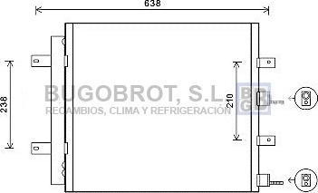 BUGOBROT 62-JR5051 - Кондензатор, климатизация vvparts.bg