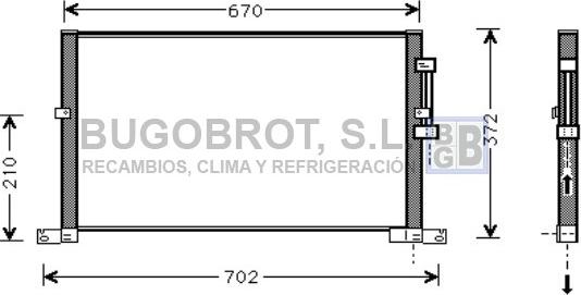 BUGOBROT 62-JR5032 - Кондензатор, климатизация vvparts.bg