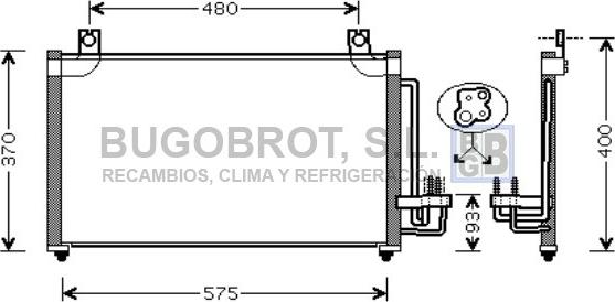 BUGOBROT 62-KA5031 - Кондензатор, климатизация vvparts.bg