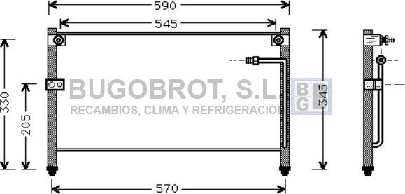 BUGOBROT 62-MZ5118 - Кондензатор, климатизация vvparts.bg