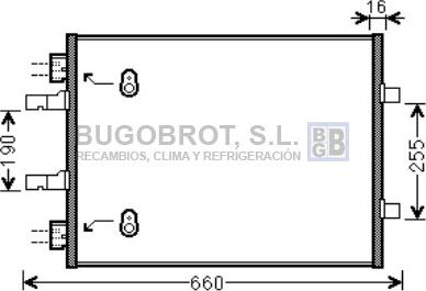 BUGOBROT 62-OL5480 - Кондензатор, климатизация vvparts.bg