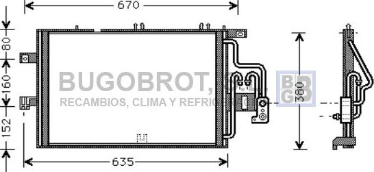 BUGOBROT 62-OL5309 - Кондензатор, климатизация vvparts.bg