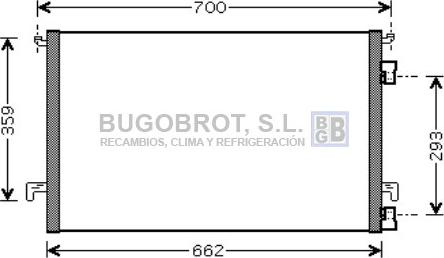 BUGOBROT 62-OL5334 - Кондензатор, климатизация vvparts.bg