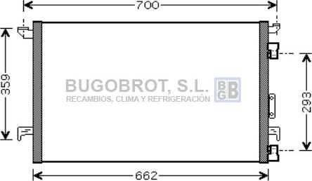 BUGOBROT 62-OL5333 - Кондензатор, климатизация vvparts.bg