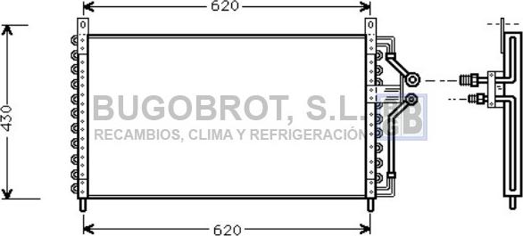 BUGOBROT 62-OL5226 - Кондензатор, климатизация vvparts.bg