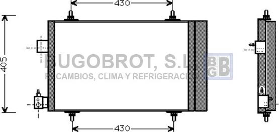 BUGOBROT 62-PE5193 - Кондензатор, климатизация vvparts.bg