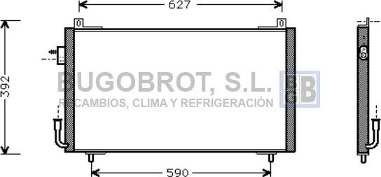 BUGOBROT 62-PE5192 - Кондензатор, климатизация vvparts.bg