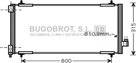 BUGOBROT 62-PE5301 - Кондензатор, климатизация vvparts.bg