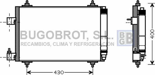 BUGOBROT 62-PE5286 - Кондензатор, климатизация vvparts.bg