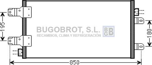 BUGOBROT 62-RT5443 - Кондензатор, климатизация vvparts.bg