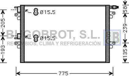 BUGOBROT 62-RT5382 - Кондензатор, климатизация vvparts.bg