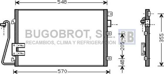 BUGOBROT 62-RT5376 - Кондензатор, климатизация vvparts.bg