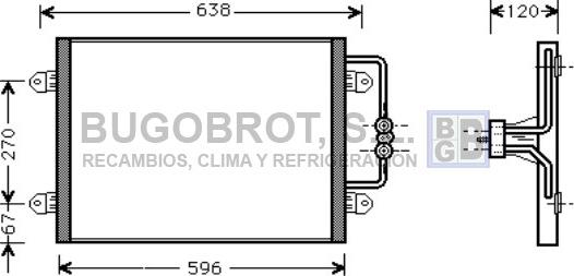 BUGOBROT 62-RT5256 - Кондензатор, климатизация vvparts.bg