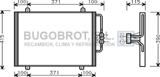 BUGOBROT 62-RT5201 - Кондензатор, климатизация vvparts.bg