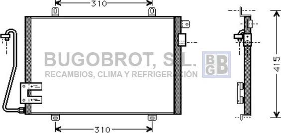 BUGOBROT 62-RT5232 - Кондензатор, климатизация vvparts.bg