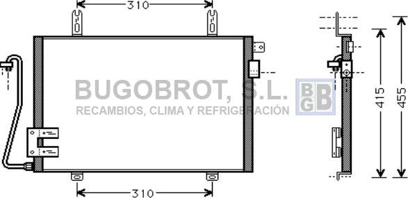 BUGOBROT 62-RT5221 - Кондензатор, климатизация vvparts.bg