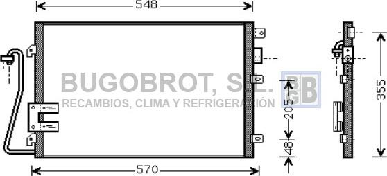 BUGOBROT 62-RT5275 - Кондензатор, климатизация vvparts.bg