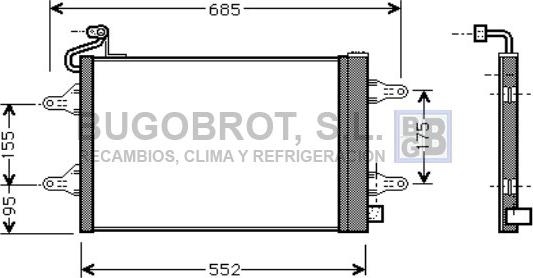 BUGOBROT 62-SA5007 - Кондензатор, климатизация vvparts.bg