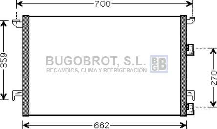 BUGOBROT 62-SB5060 - Кондензатор, климатизация vvparts.bg