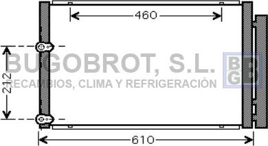 BUGOBROT 62-TO5429 - Кондензатор, климатизация vvparts.bg