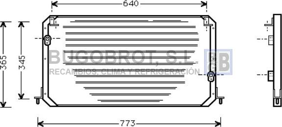 BUGOBROT 62-TO5192 - Кондензатор, климатизация vvparts.bg