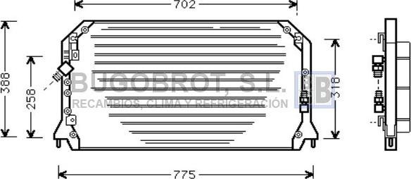 BUGOBROT 62-TO5253 - Кондензатор, климатизация vvparts.bg