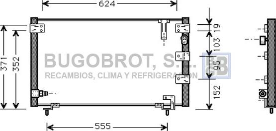 BUGOBROT 62-TO5262 - Кондензатор, климатизация vvparts.bg