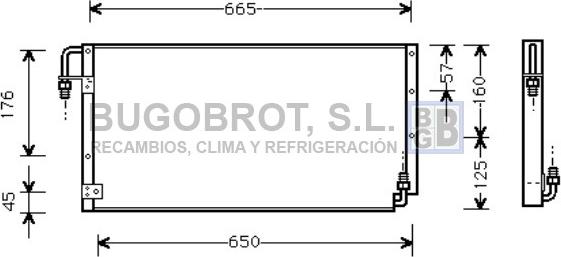 BUGOBROT 62-TO5211 - Кондензатор, климатизация vvparts.bg